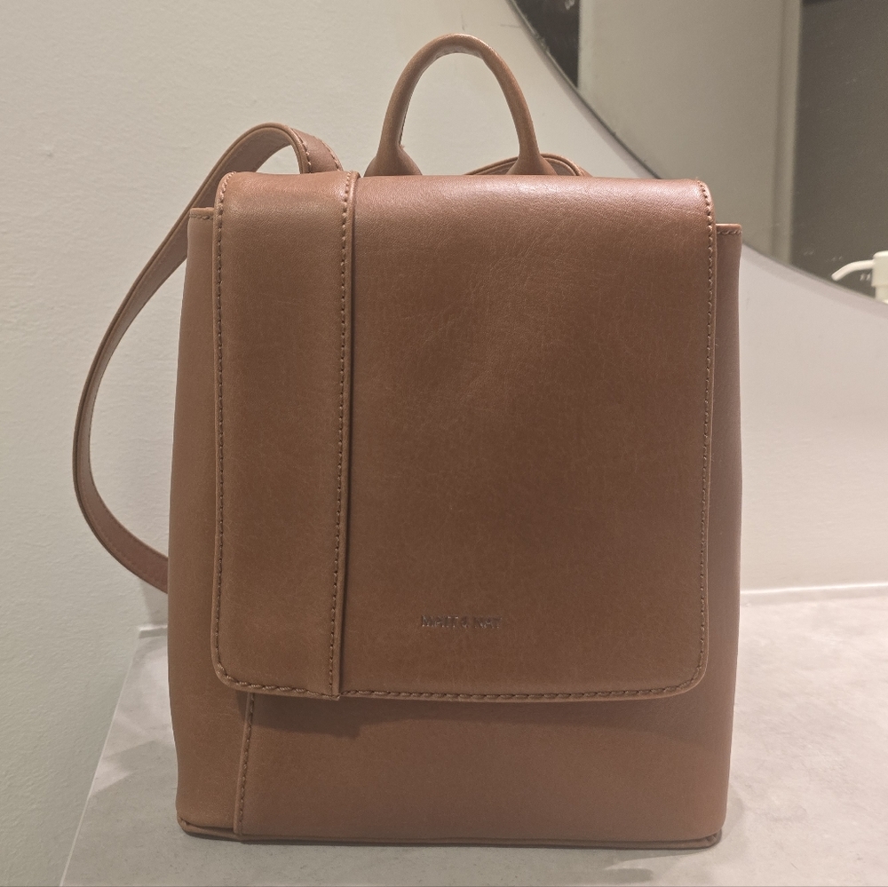 Matt & Nat Tan Leather Backpack
